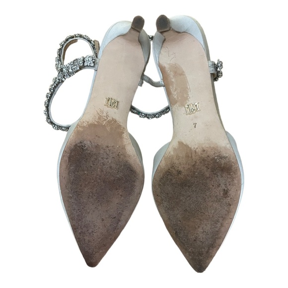 Badgley Mischka galaxy Crystal embellished evening shoe size 7 used - Picture 9 of 10